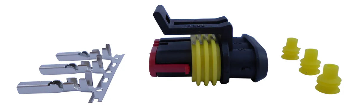 ETE 6735 KIT CHICOTE ELETR 3 VIAS FEMEA RAINHA DA SETE