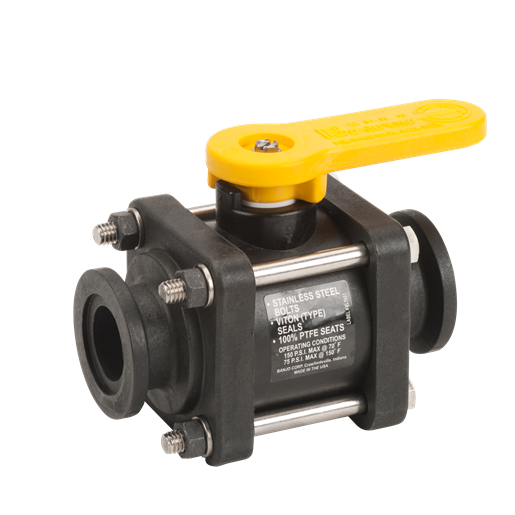 MV100CF VALVULA ESFERA MANUAL 2 VIAS, FLANGE 1"   BANJO
