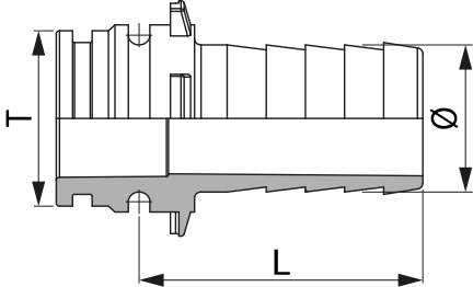 1091320 CONEXAO TIPO RETA T3 20mm M ARAG