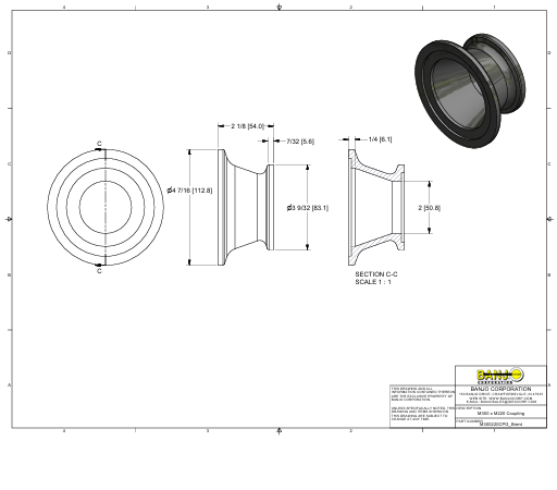 M300220CPG REDUCAO FLANGE 3" X  2" AB TOT BANJO